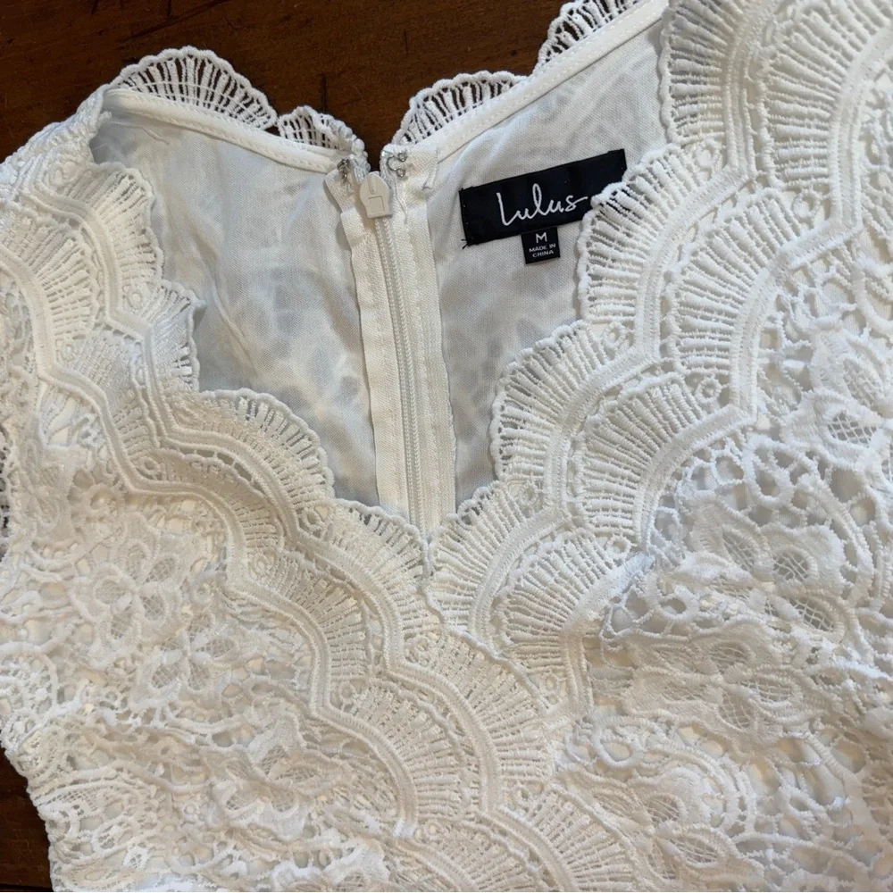 Lulu's White Lace Mini Dress - Picture 4 of 8